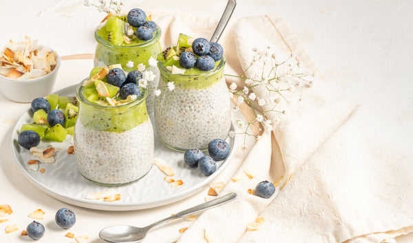 Collagen chia and kiwi pudding
